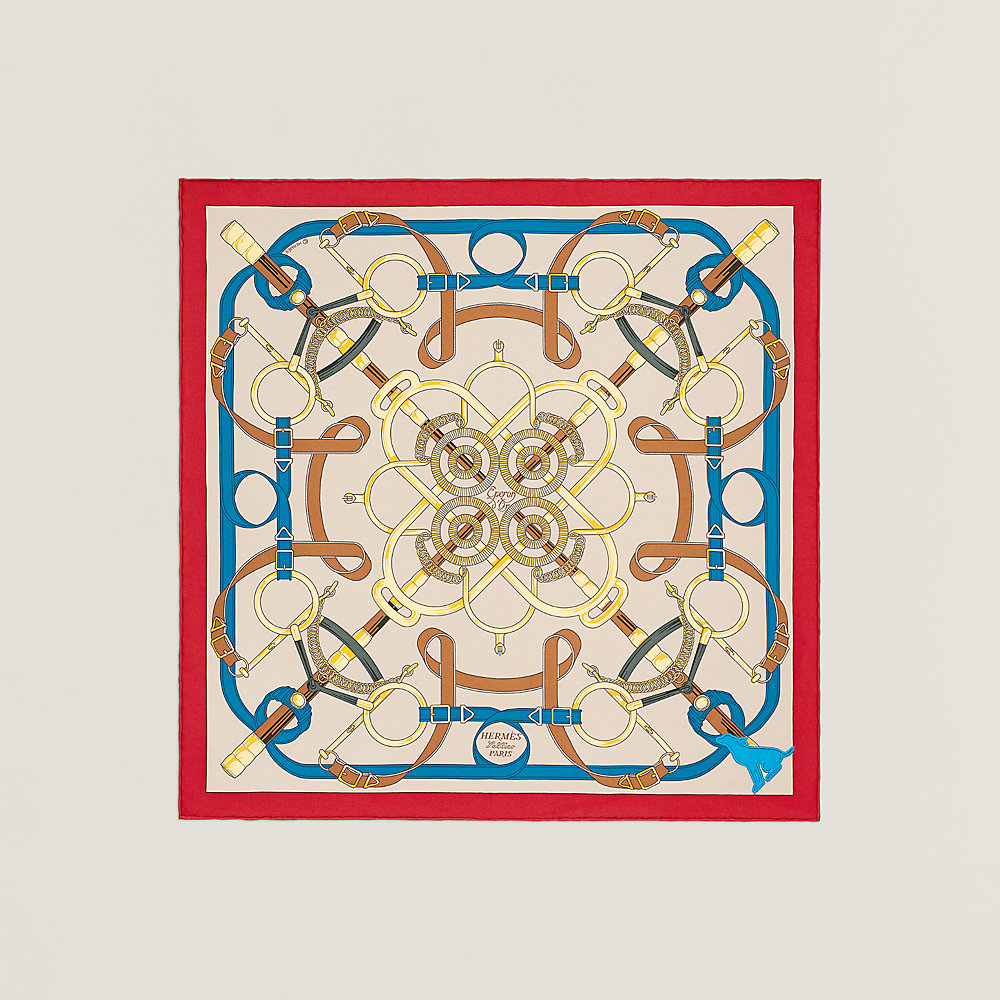 HERMES 最新作 スカーフ Eperon d'Or Tattoo Cotton Applique Eperon d'Or Tattoo Cotton Appliqué scarf 90 | Hermès Finland